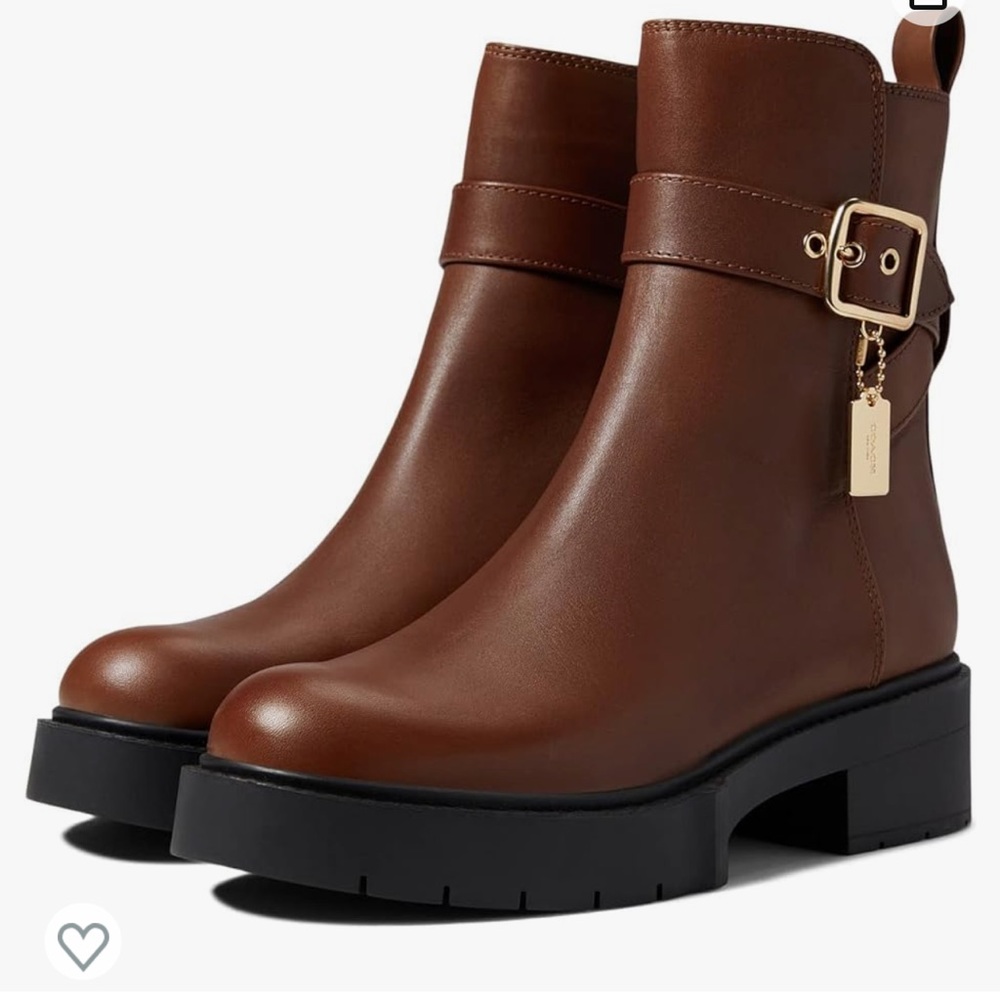 COACH womens Lacey Leather Bootie